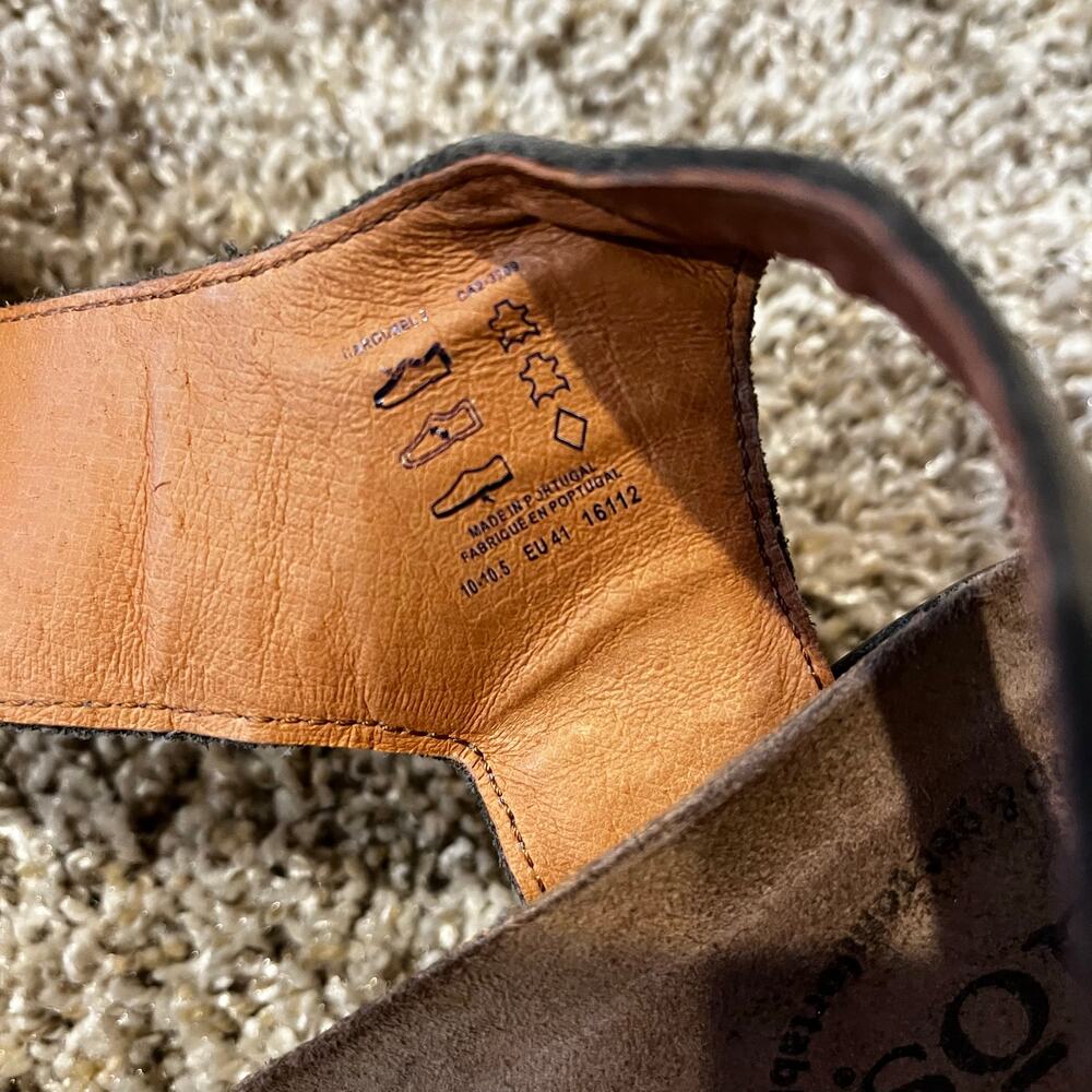 Taos Sandals Carousel Leather Wedge Gray Hook Loop Closure Size 41 (US 10-10.5) - Picture 3 of 6